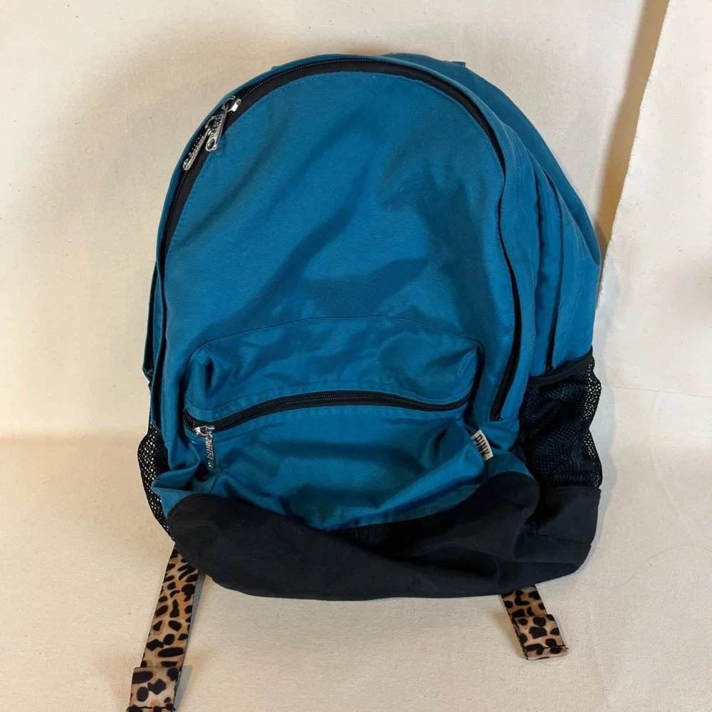 Victoria's Secret PINK Full Size Jade Teal Backpack Versatile‎ Bold Fun Design